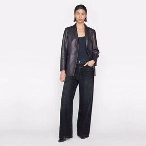 FRAME Le Baggy Palazzo Jeans Pompeii Grind 28 High Rise Wide Leg #A1177